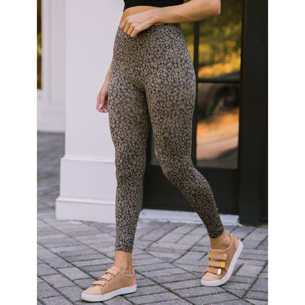Spanx Mini Leopard Print Seamless Leggings